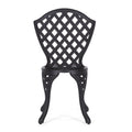 Bono Metal Bistro Set Black Aluminium