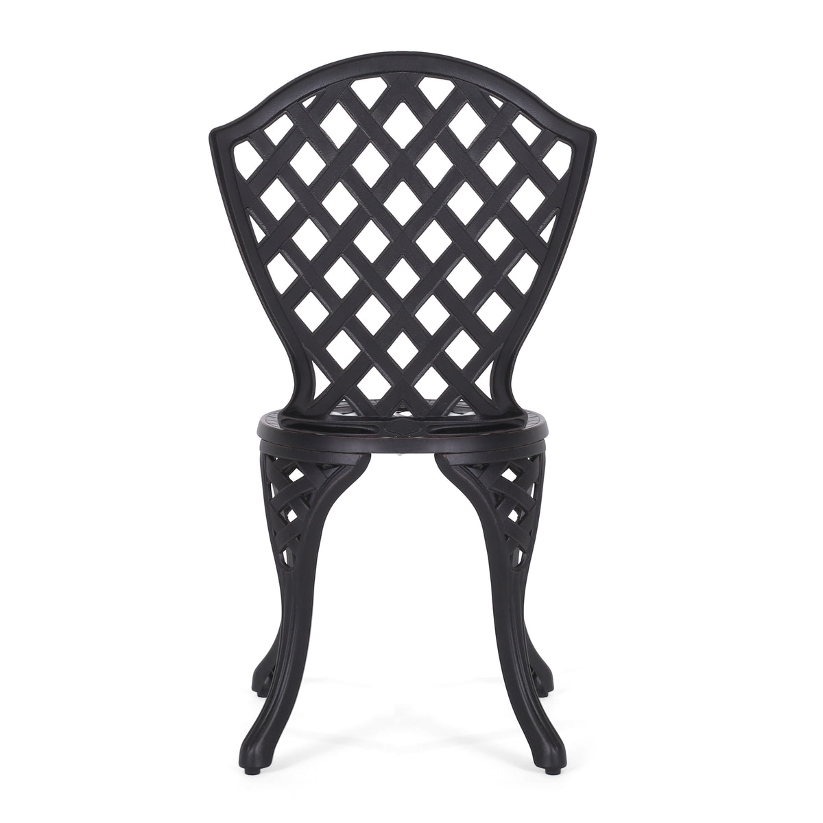 Bono Metal Bistro Set Black Aluminium