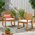 Della Wood Kd Armchair Cream Acacia Wood