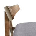 Counter Stool Set Of 2 Dark Grey Fabric