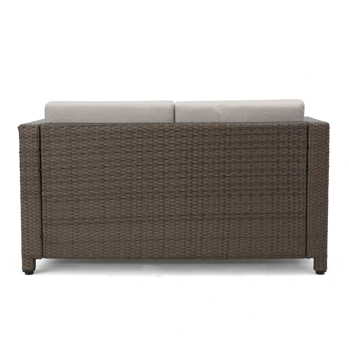 Puerta 4Pc Set Brown Rattan Waterproof Fabric