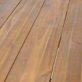 Zion Industrial Wood And Metal Rectangular Dining Table Teak Wood