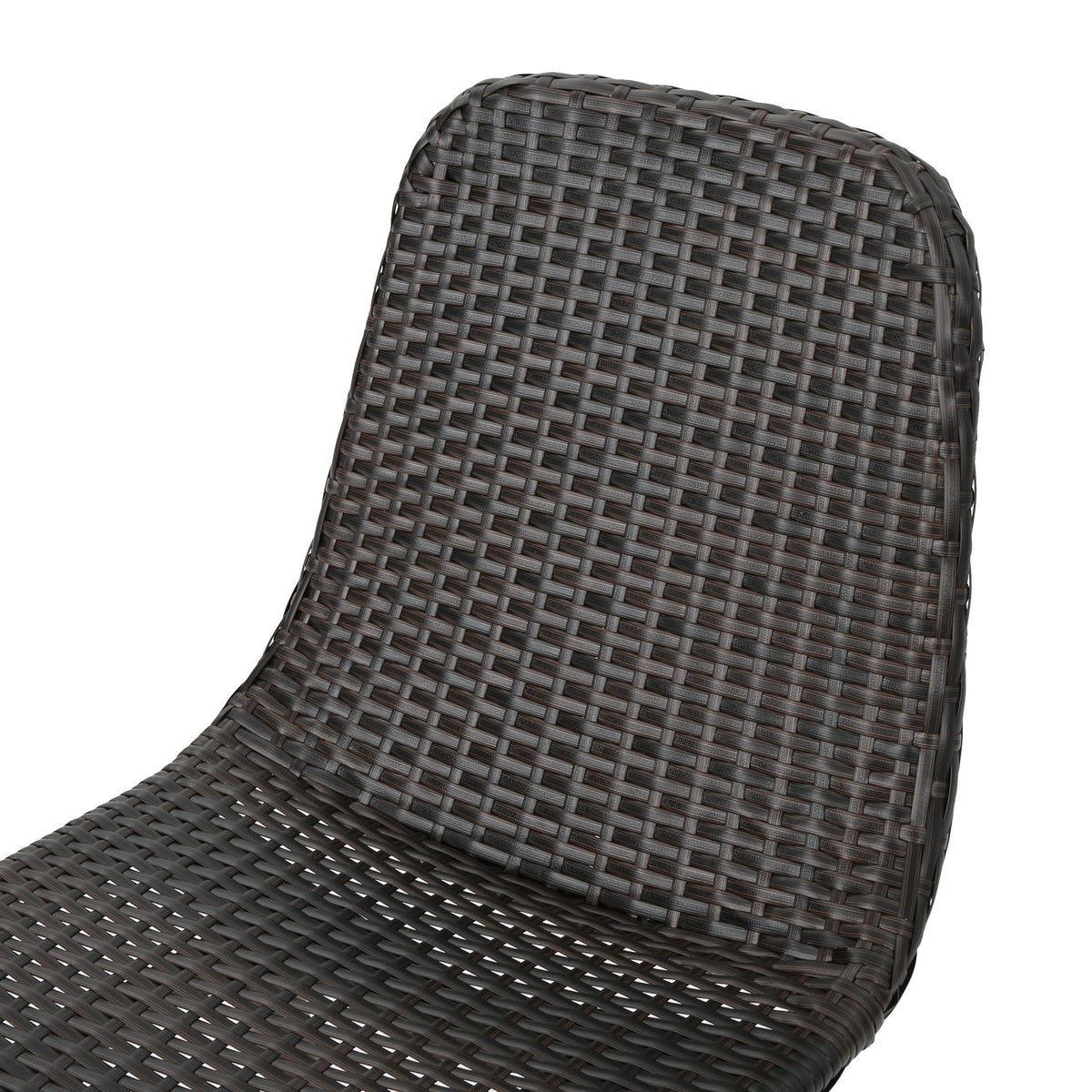 Gila Dining Chair With Powder Coated Legs,Set Of 2 Brown Multi Rattan