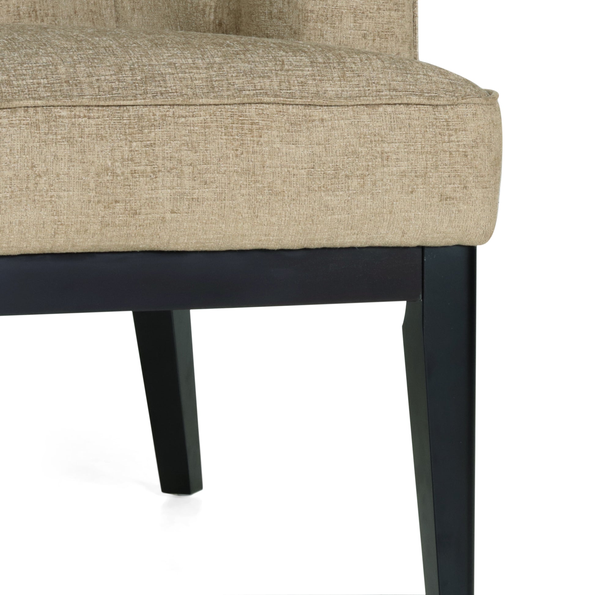 Accent Chair Beige Fabric