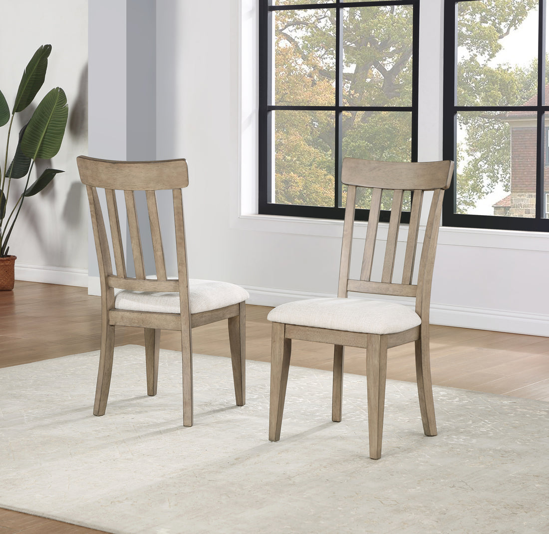 Napa Side Chair Set Of 2 Sand Light Brown Wood