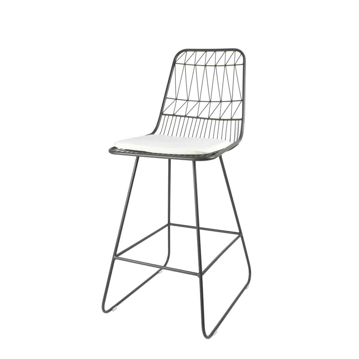 Niez Counter Stool Grey Ivory Iron