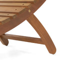 Lahaina Wood Foldable Chaise Lounge Brown Wood