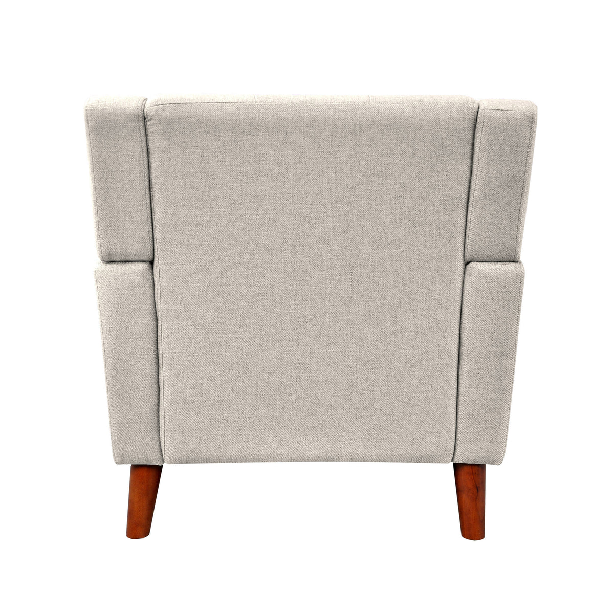 Mid Century Modern Armchair Beige Fabric
