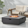 Wellington 40 Square Fire Pit 50 Brown Gold Iron