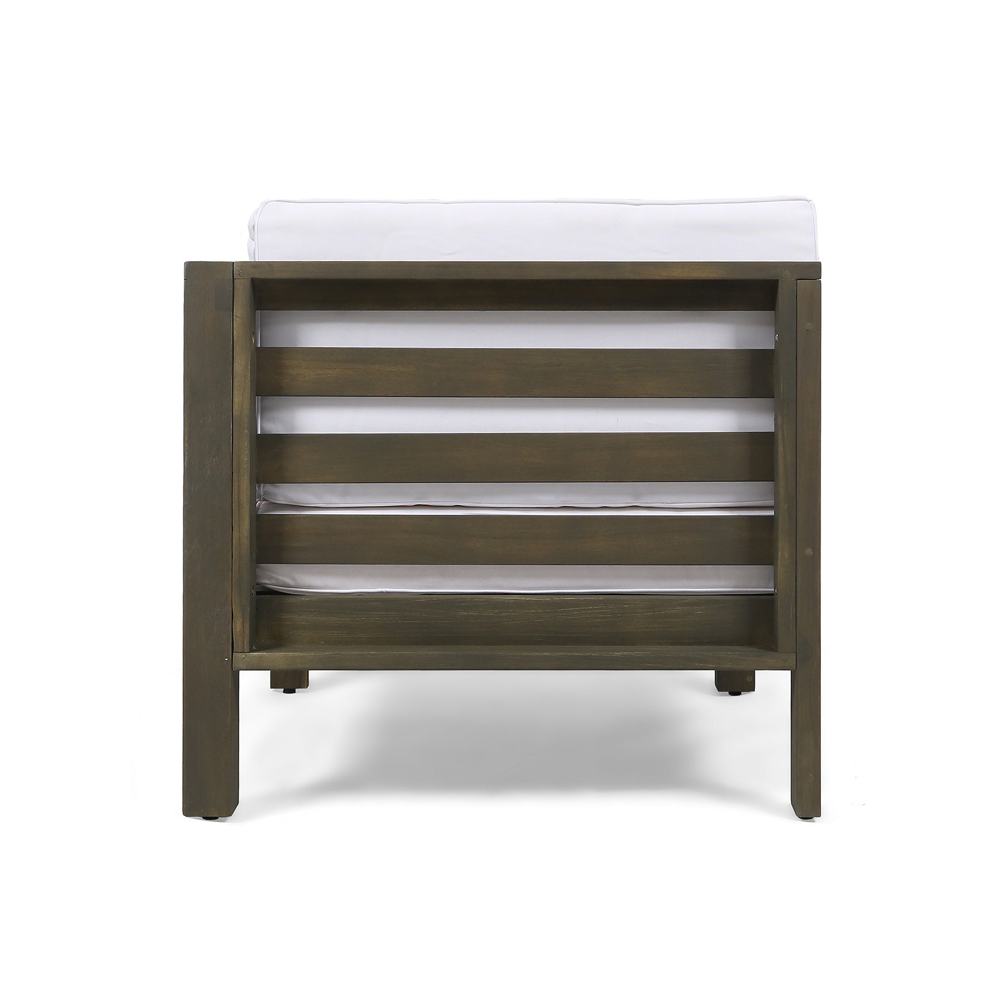 Oana 3 Pieceseat Set With Coffee Table, White White Acacia Wood