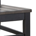 Farmhouse Style 7Pc Dining Set Two Tone Finish Cottage Table Design, Schoolhouse Chairs Brown Wood