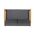 Sinclair 4Pc Chat Set Grey Metal Mesh Wood Fabric