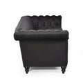 Sofa 3 Seater Black Velvet