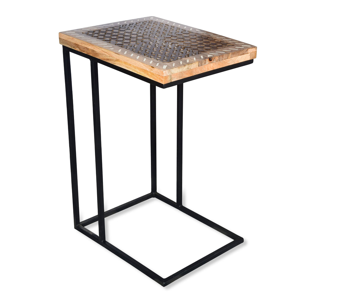 Parris Sofa Server Table Light Brown Light Brown Wood