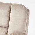 Luxurious Manual Recliner Chair In Coffee, Skin Friendly Fabric, Dual Cup Holders Coffee Fabric
