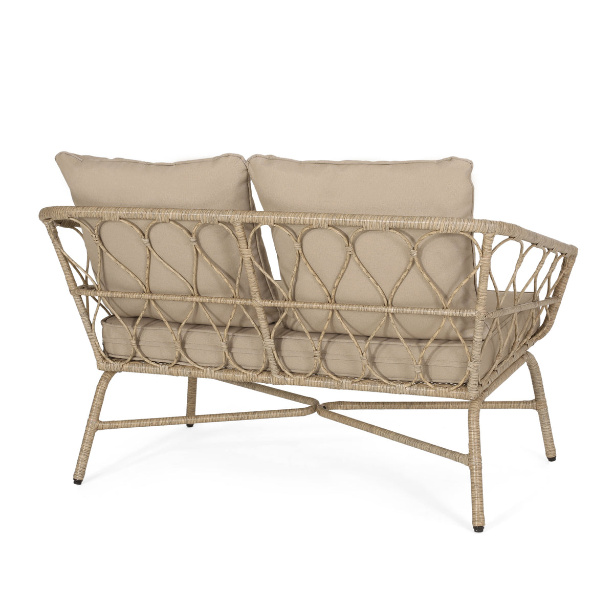 Bruce Seat Brown Pe Rattan Iron Waterproof Fabric