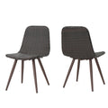 Gila Dining Chair With Powder Coated Legs,Set Of 2 Brown Multi Rattan
