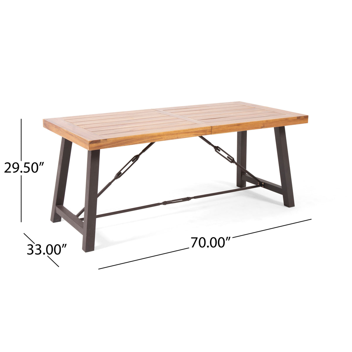 Catriona 3 Piece Wood Outdoor Dining Set Teak Acacia Wood
