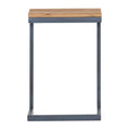 Accent Table Medium Antique Natural Nature Rectangular Wood Metal