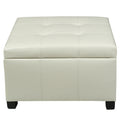 Richmond Kd Storage Ottoman Ivory Pu