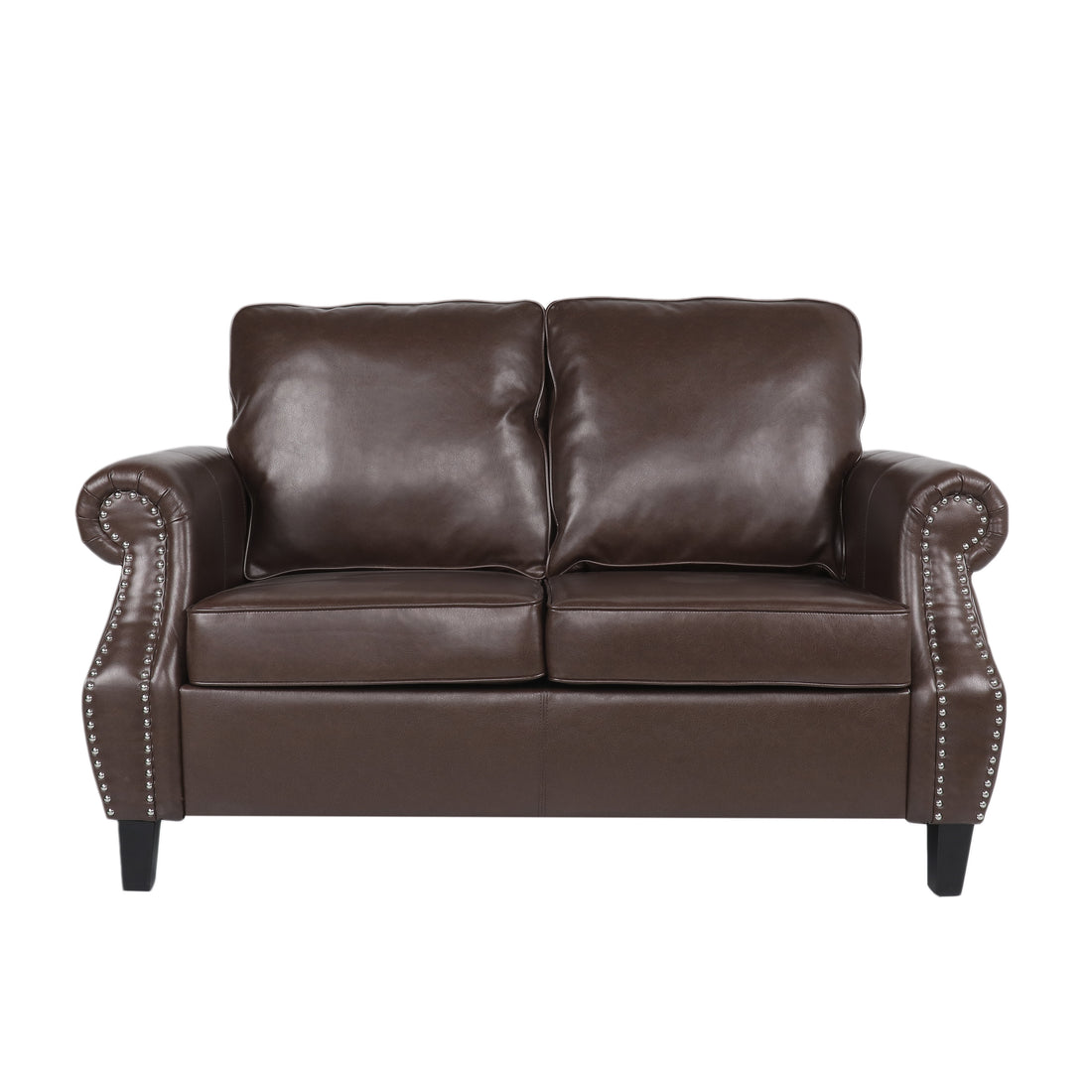 Seat Dark Brown Solid Wood Mdf