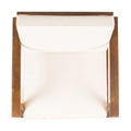 Perla Club Chairs Set Of 2, Cream Cream Acacia Wood