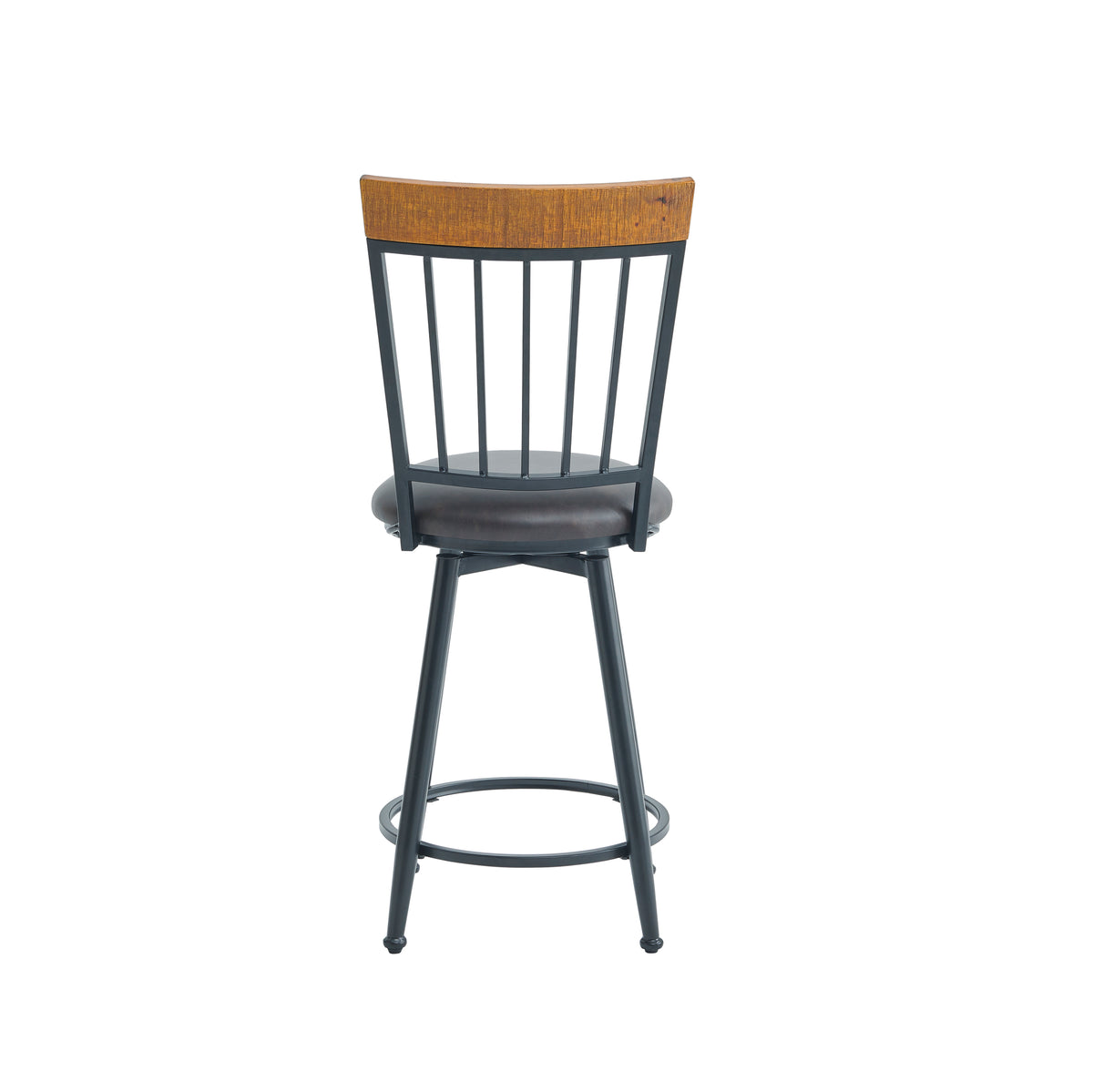 Tyler Swivel Counter Chair Set Of 2 Dark Gray Dark Gray Wood