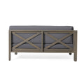 Brava X Back Corner Bench L With Coffee Table Dark Grey Acacia Wood