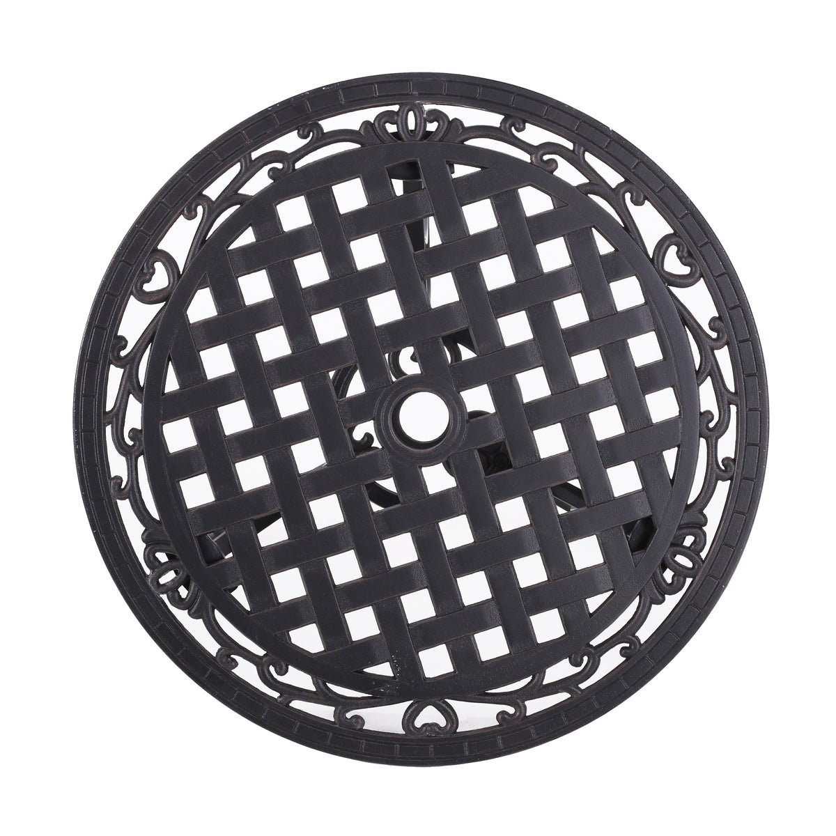 Bono Metal Bistro Set Black Aluminium