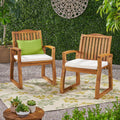 Della Wood Kd Armchair Cream Acacia Wood