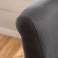 Swivel Counter Stool Charcoal Grey Fabric