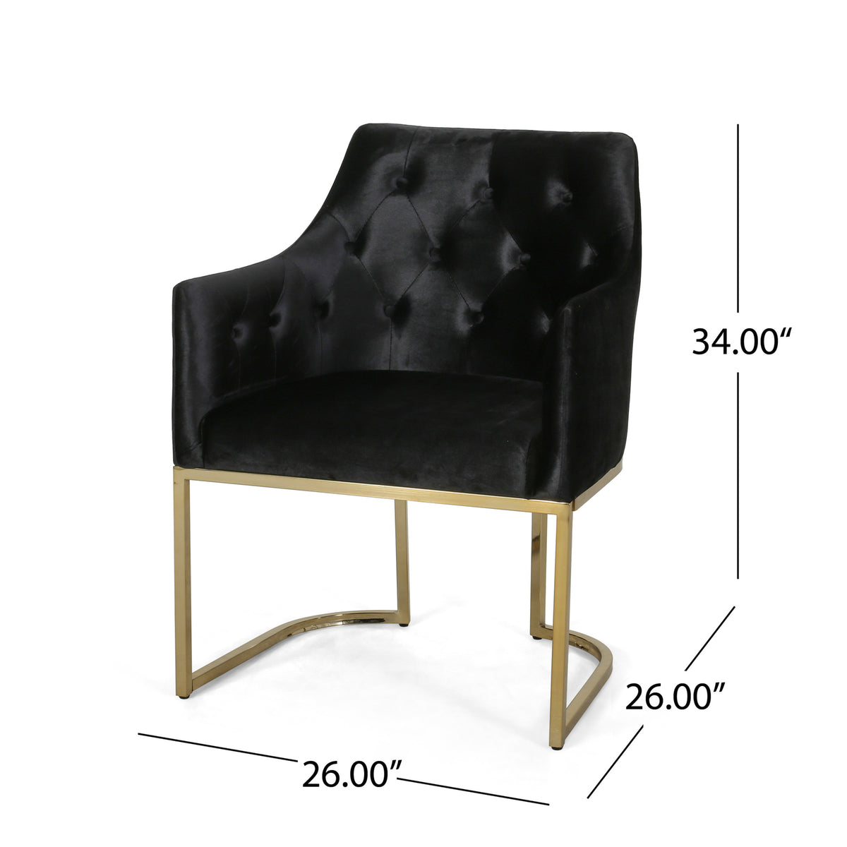 Club Chair Black Altay Velvet