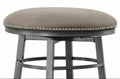 Bali Backless Swivel Bar Chair Gray Dark Gray Wood
