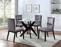 Amalie Side Chair Set Of 2 Gray Dark Gray Wood