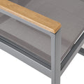 Glasgow Dining Chair Set Of 2 Grey Aluminum