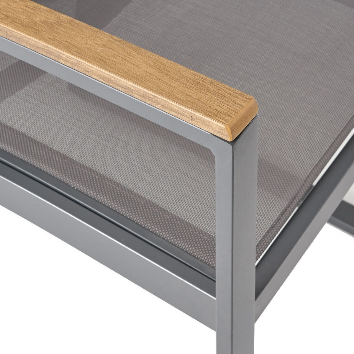 Glasgow Dining Chair Set Of 2 Grey Aluminum