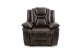 Oportuna Dual Power Recliner Coffee Dark Brown Dark Brown Wood