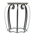 End Table Grey Wood Metal