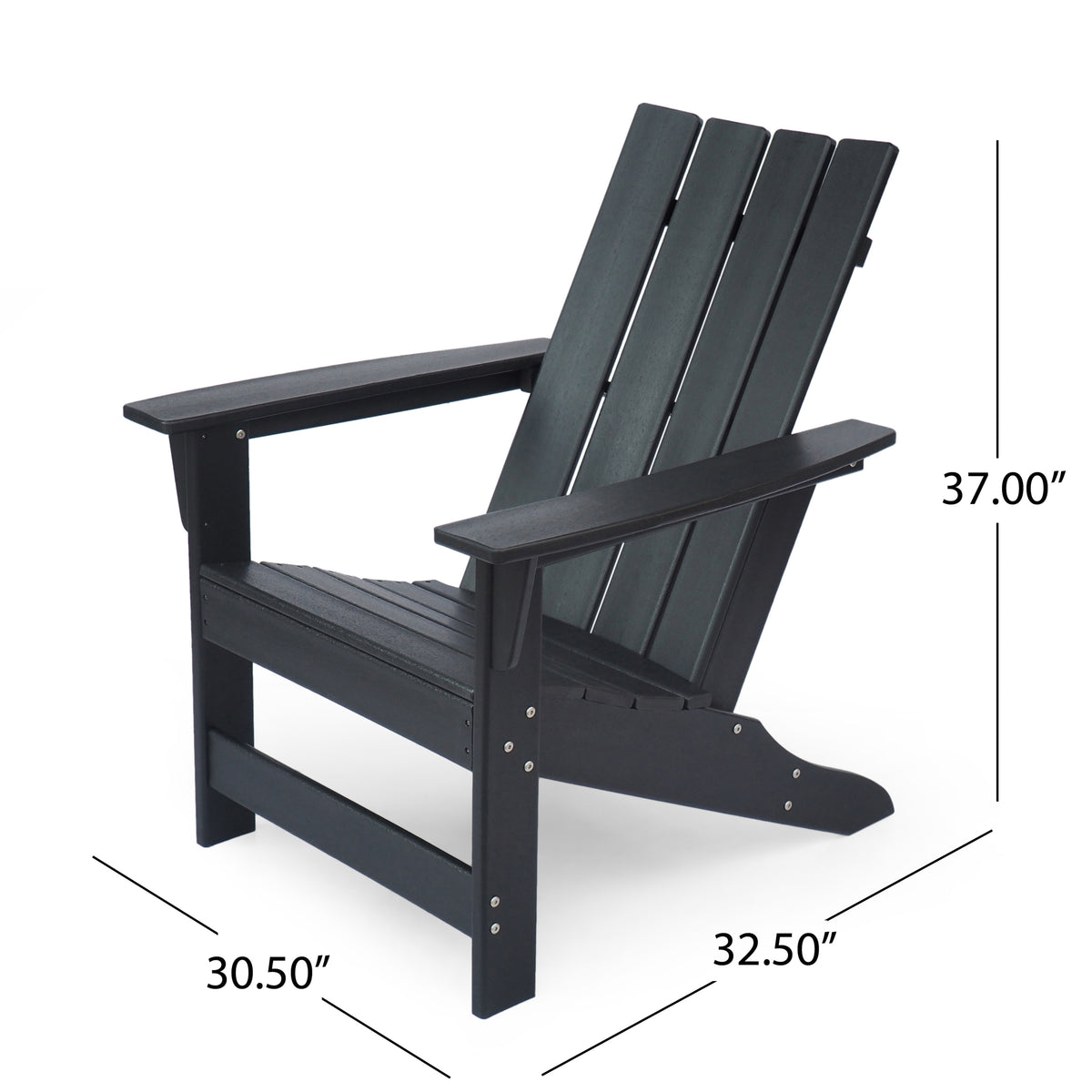 Encino Adirondack Chair Black Hdpe