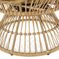 Reseda Swivel Patio Egg Chair Natural Fabric