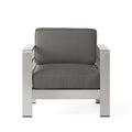 Cape Coral Mp1 Club Chair Yes Khaki,Silver Rust Resistant Frame Garden & Outdoor Modern Aluminium