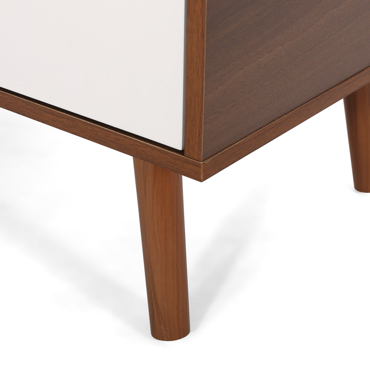 Tv Stand White Walnut 40 49 Inches Wood