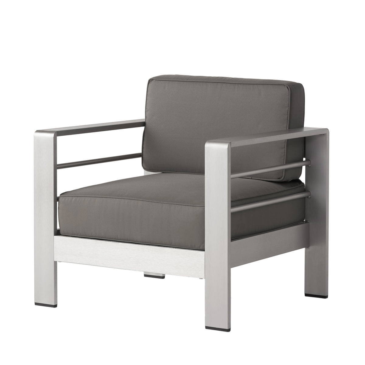 Cape Coral Mp1 Club Chair Yes Khaki,Silver Rust Resistant Frame Garden & Outdoor Modern Aluminium