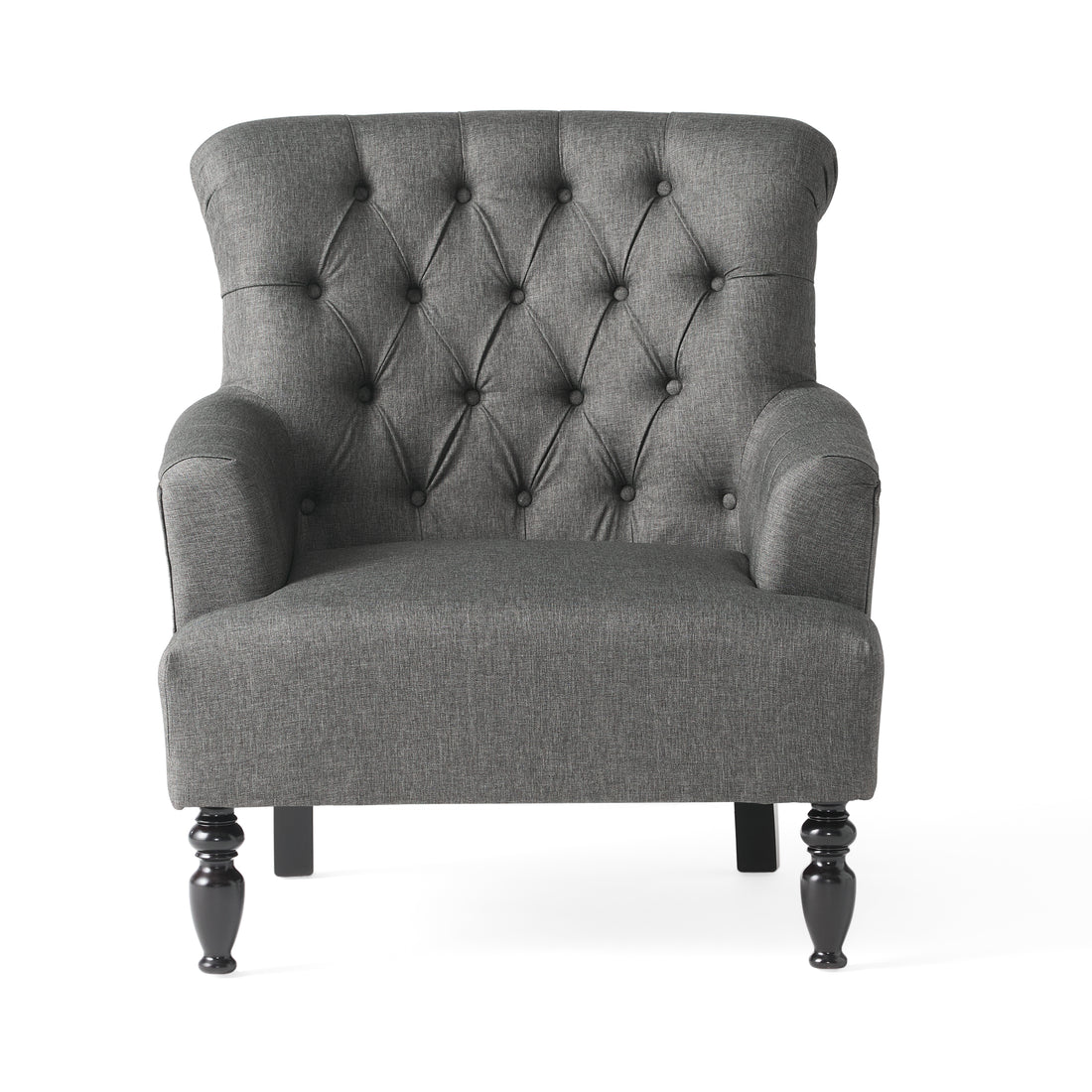 Club Chair Dark Gray Fabric