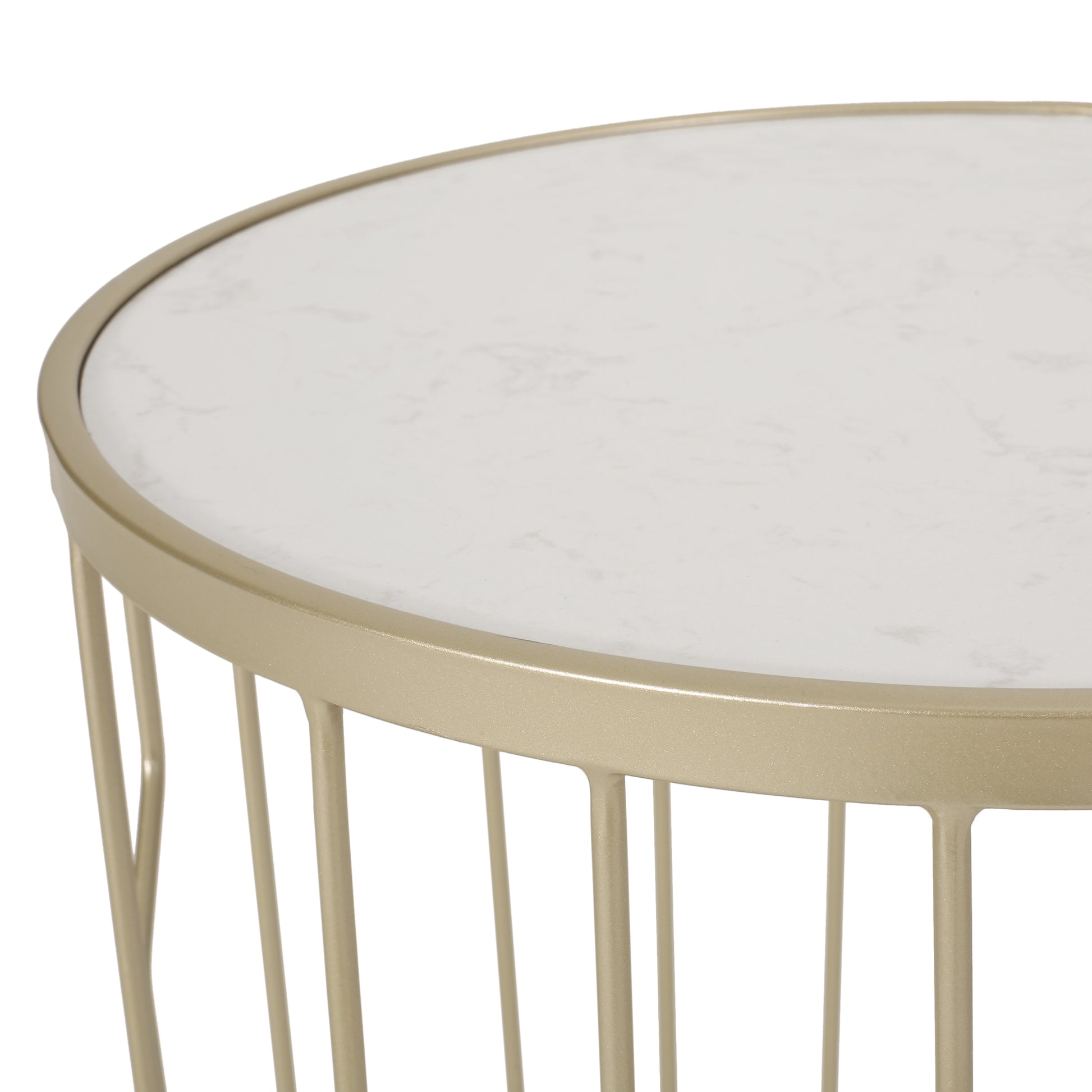 End Table Champagne Iron