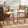 Hermosa 2Pc Barstool Brown Acacia Wood