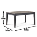 Farmhouse Style 7Pc Dining Set Two Tone Finish Cottage Table Design, Schoolhouse Chairs Brown Wood