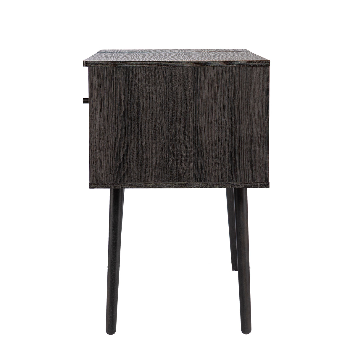 Harzen Storage Vanity W Mirror Black Mdf