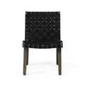 Charlotte Lounge Chair Black Metal & Wood