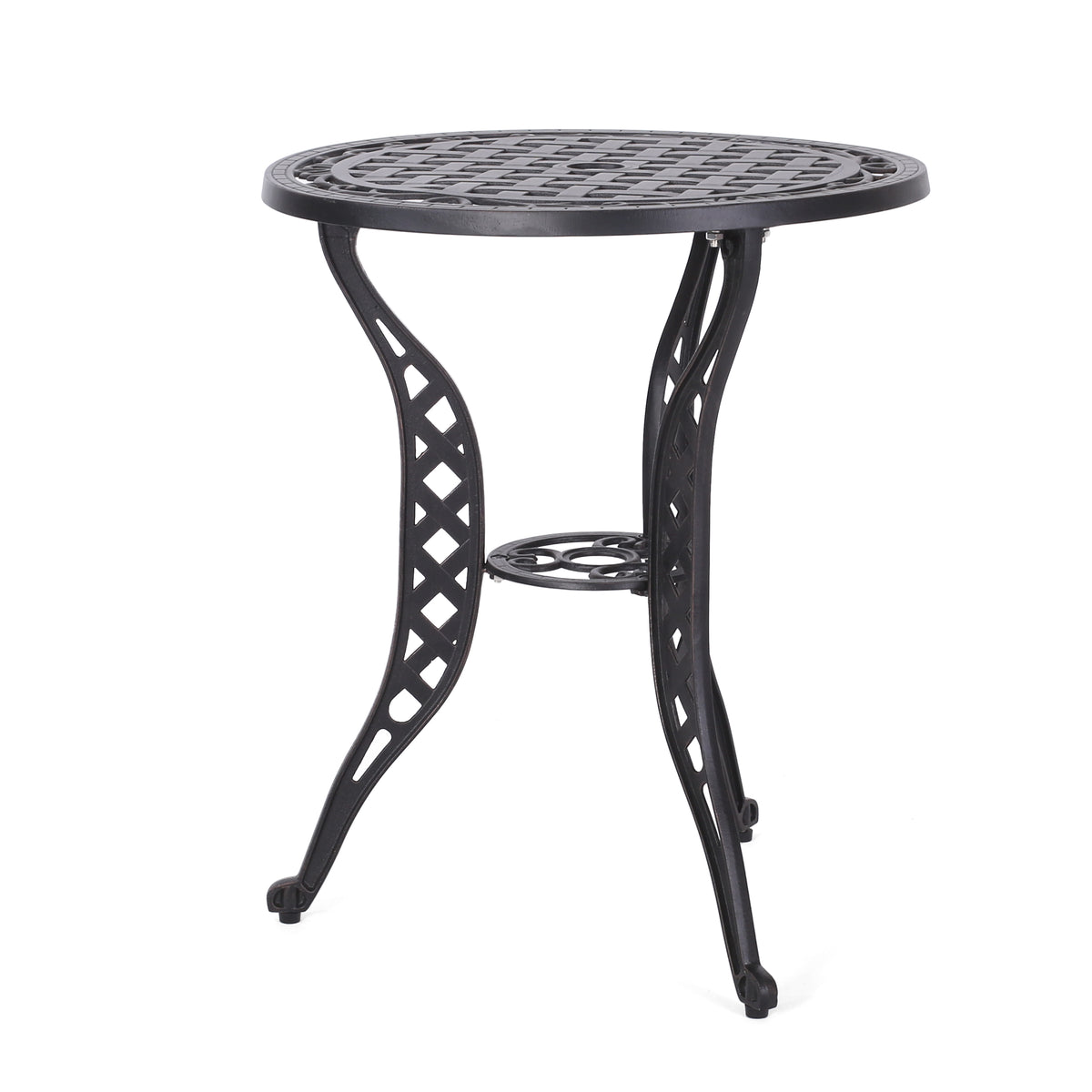 Bono Metal Bistro Set Black Aluminium